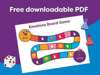 Let’s talk about big feelings: Download our free printable emotions board game